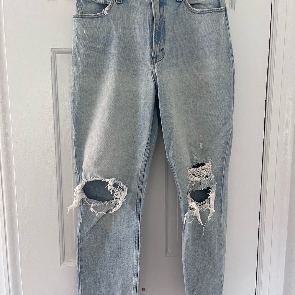 Light Blue Distressed Women's Jeans